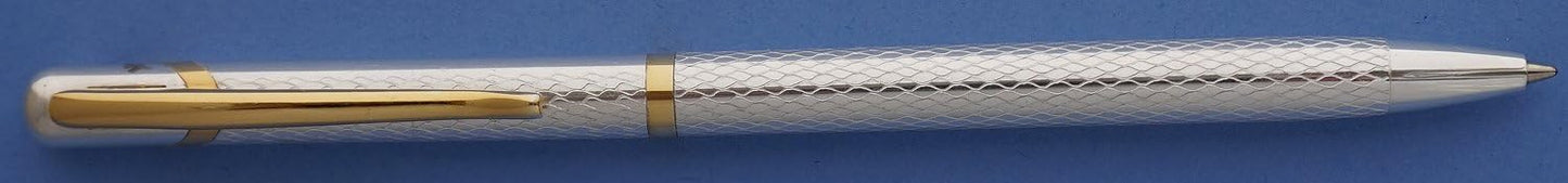 999 Silver & Gold 2 Tone Swan Ballpoint Pen Takes Cross Type Refill for Planner, Purse, Briefcase