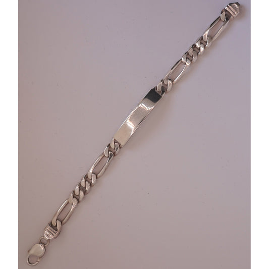 Men’s Silver ID Figaro Bracelet