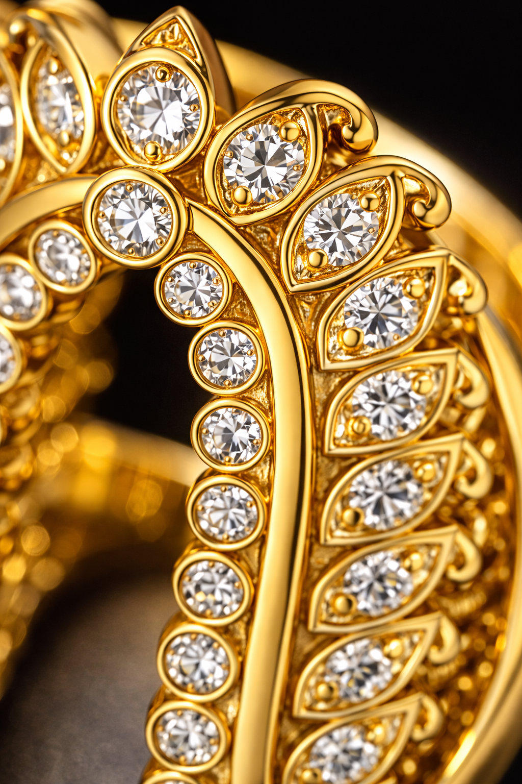 Fortune Horseshoe Diamond Ring - 14K Gold